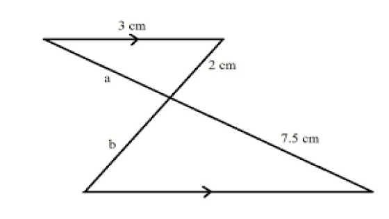 المثلثان أدناه متشابهان، ما التبرير الصحيح لذلك؟